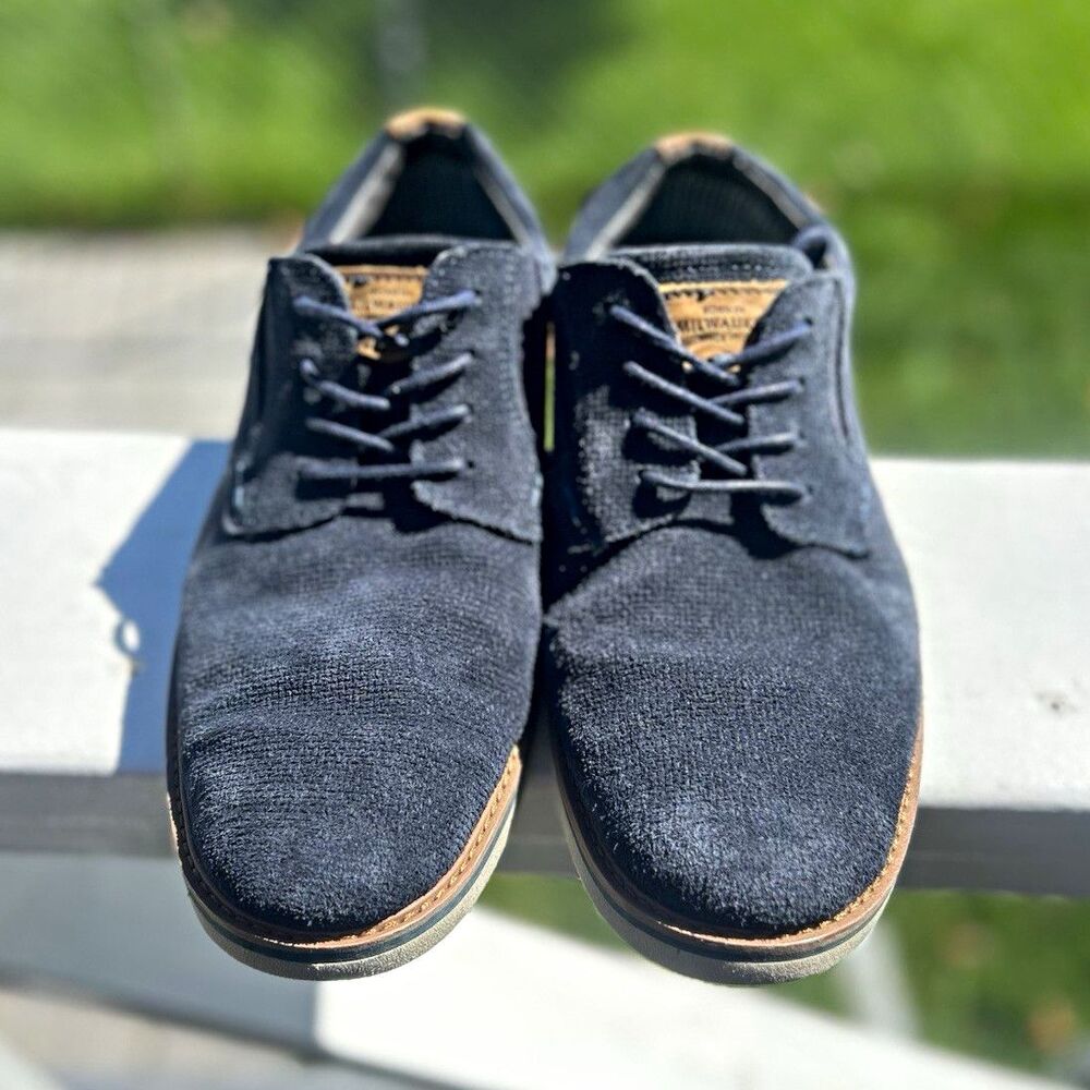 Nunn Bush Comfort Gel Men’s 10 Blue Canvas Lace Up Round Toe Sneakers
